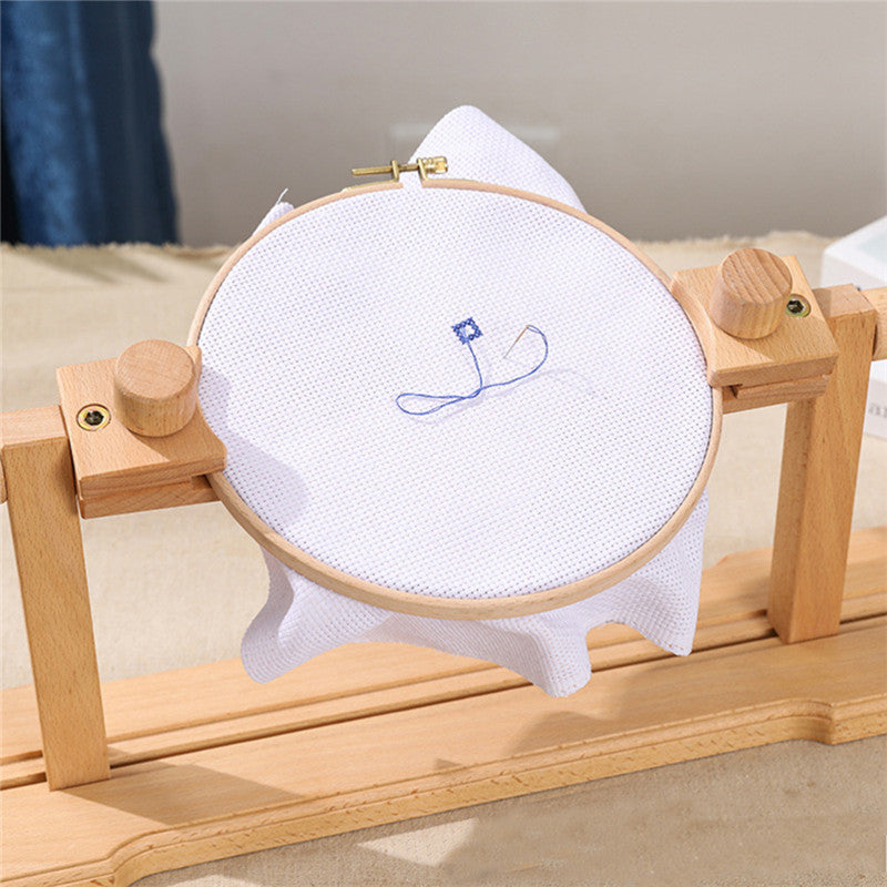 Beech Wood Adjustable Rotated Embroidery Hoop Stand India