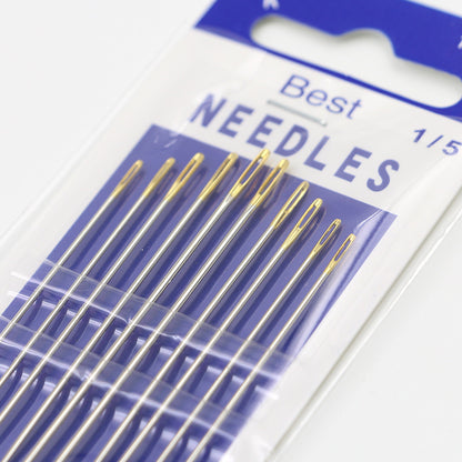 Large Hole Gold Tail Needle for Embroidery