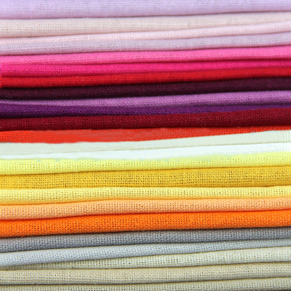 Plain cotton and linen fabric
