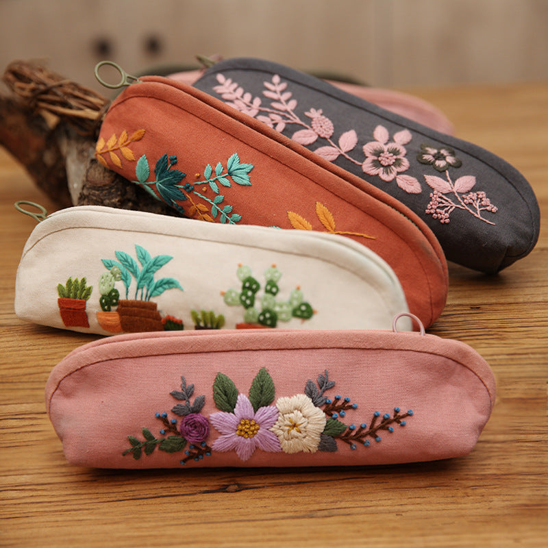 Hand Embroidery Pencil Case