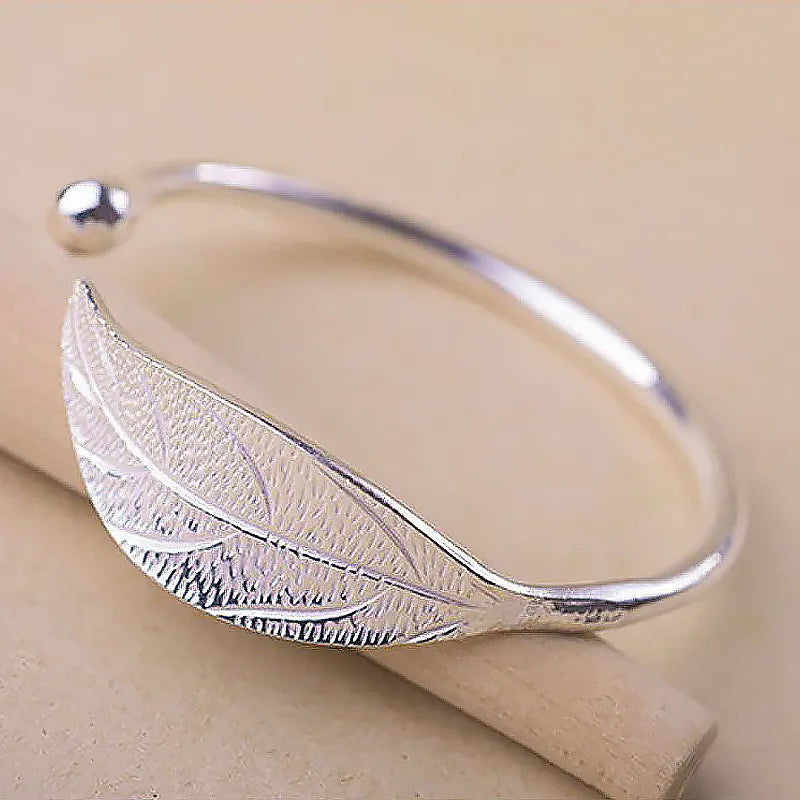 Fashion 925 Sterling Silver Woman Cuff Bracelet - Jewelry Christmas Gifts