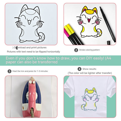 Clothes Heat Transfer Pen DIY T-shirt Creative Birthday Gift