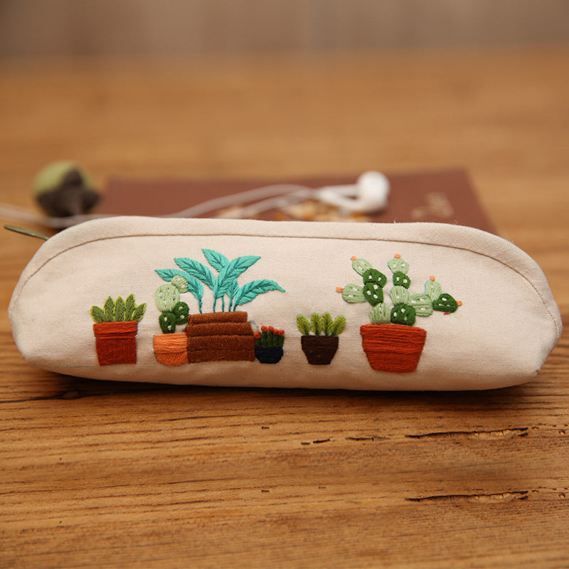 Hand Embroidery Pencil Case